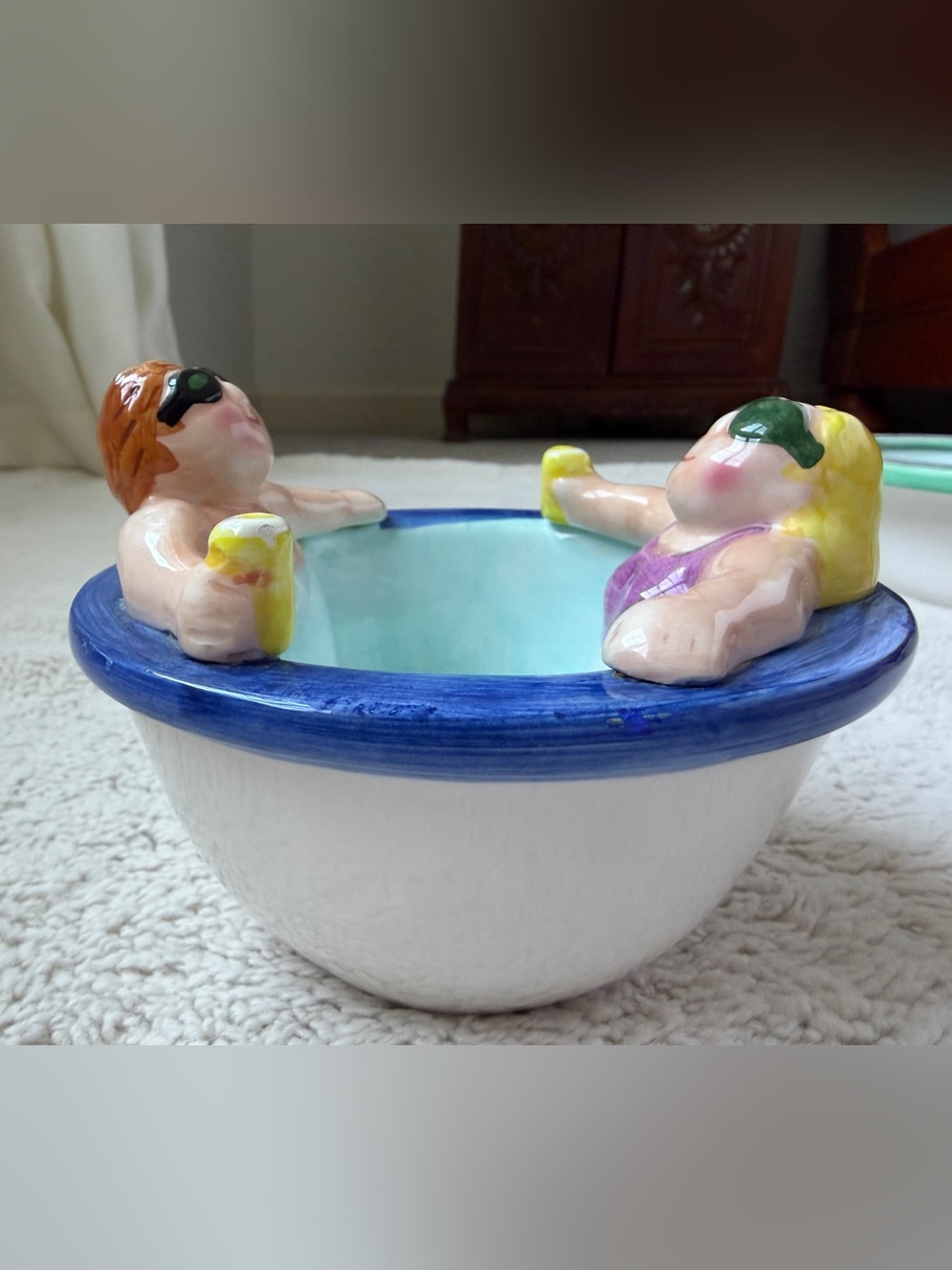 Vintage 1995 Lotus Pool Chip and Dip Bowl Set - Picture 4 of 16